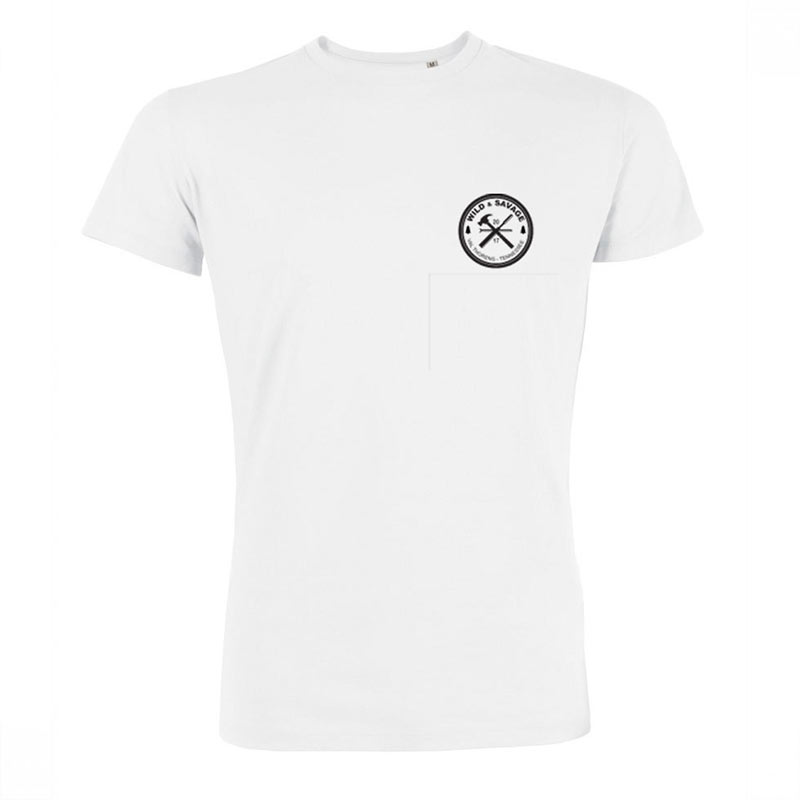 Créations pour Wild And Savage Tee Shirt sérigraphié homme blanc